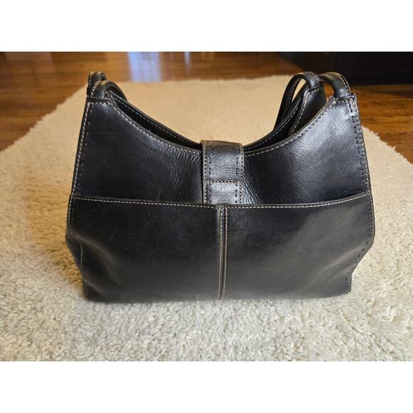 Fossil Vintage Smooth Black Leather Purse Handbag - Picture 5 of 16